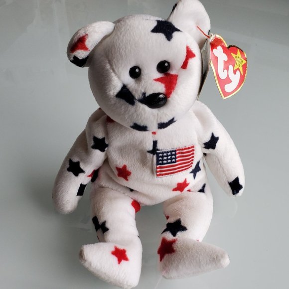 Ty Beanie Baby USA Glory Bear - Picture 1 of 9